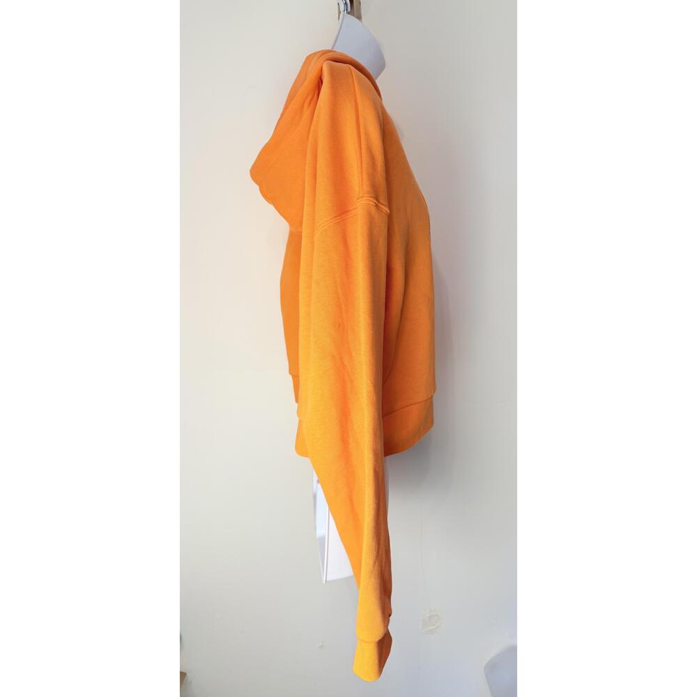 Under Armour Womens Orange Loose Drawstring Hood Long Sleeve Cropped ZipUp Hoodi - Picture 2 of 10